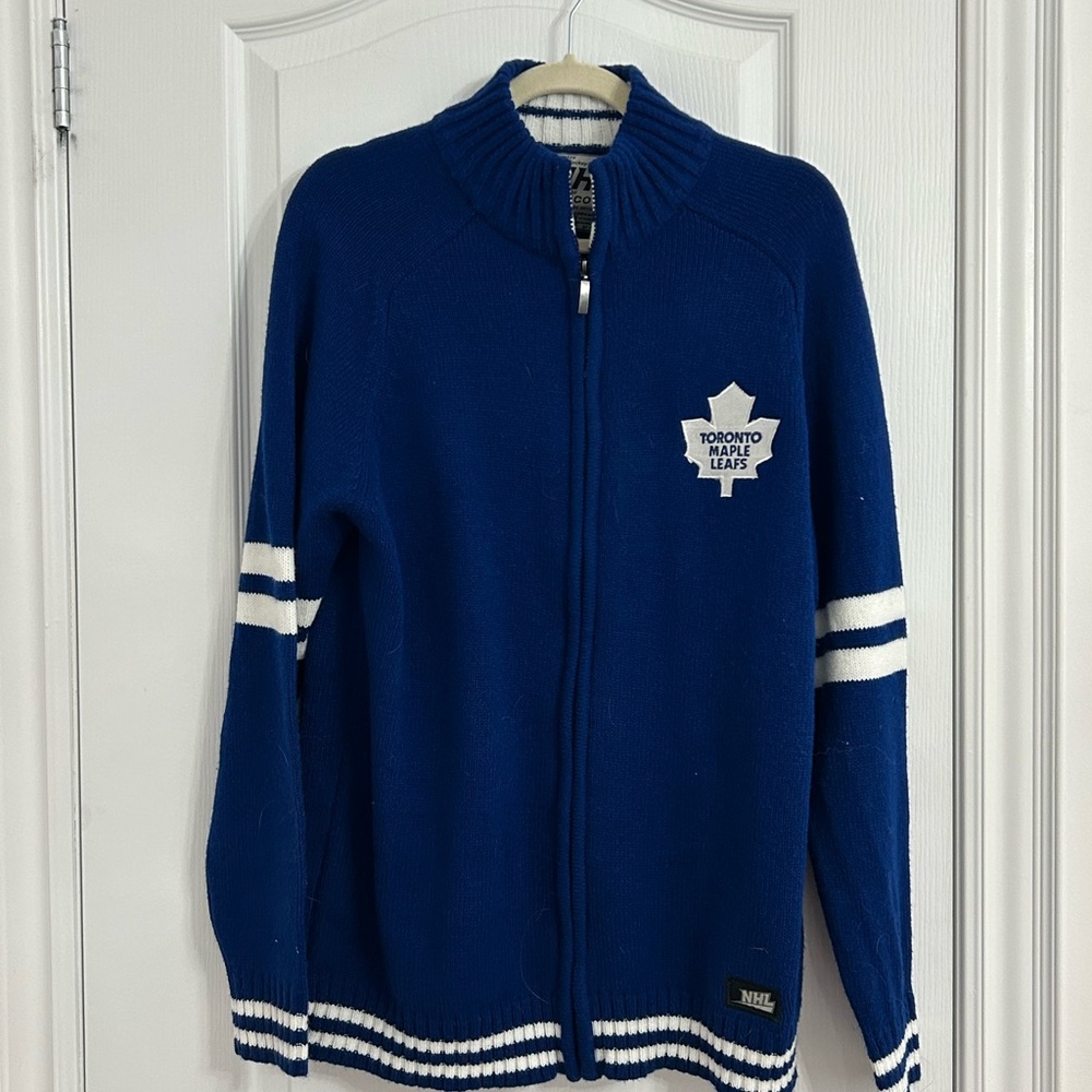 Toronto Maple Leafs Blue NHL Sweater, Men’s SZ M